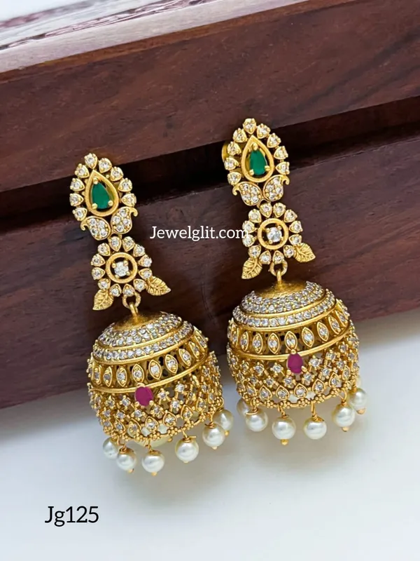 Elegent_American_Diamond_Stone_Jhumka.