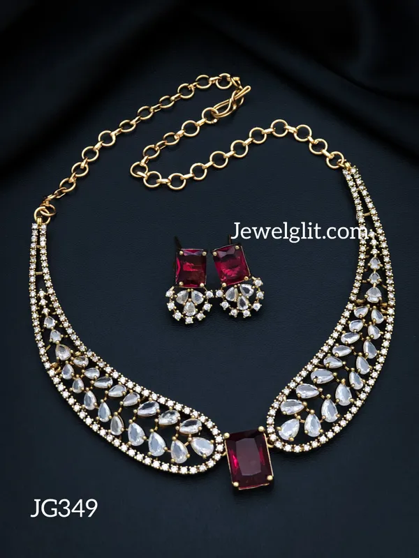 Elegent_AD_Stone_Necklace_With_Earring.