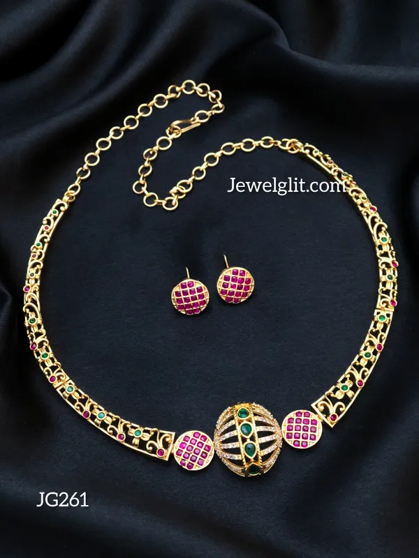 Elegent_AD_Stone_Necklace_With_Earring.