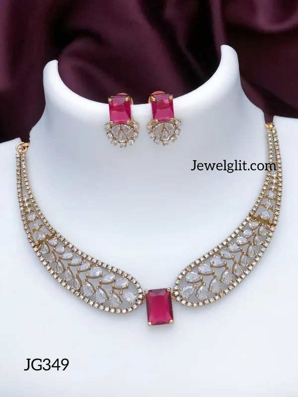 Elegent_AD_Stone_Necklace_With_Earring.