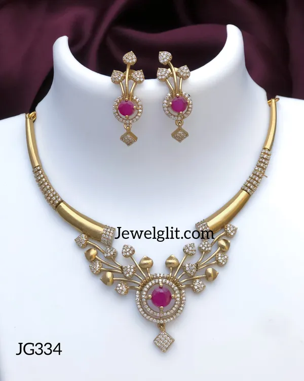 Elegent_AD_Stone_Necklace_With_Earring.