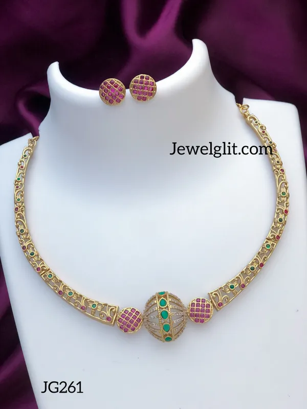Elegent_AD_Stone_Necklace_With_Earring.