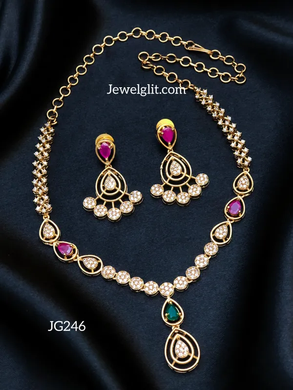 Elegent_AD_Stone_Necklace_With_Earring.