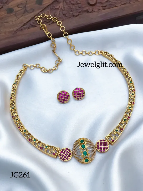 Elegent_AD_Stone_Necklace_With_Earring.