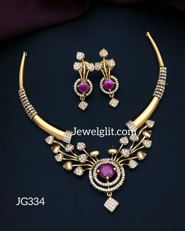 Elegent_AD_Stone_Necklace_With_Earring.