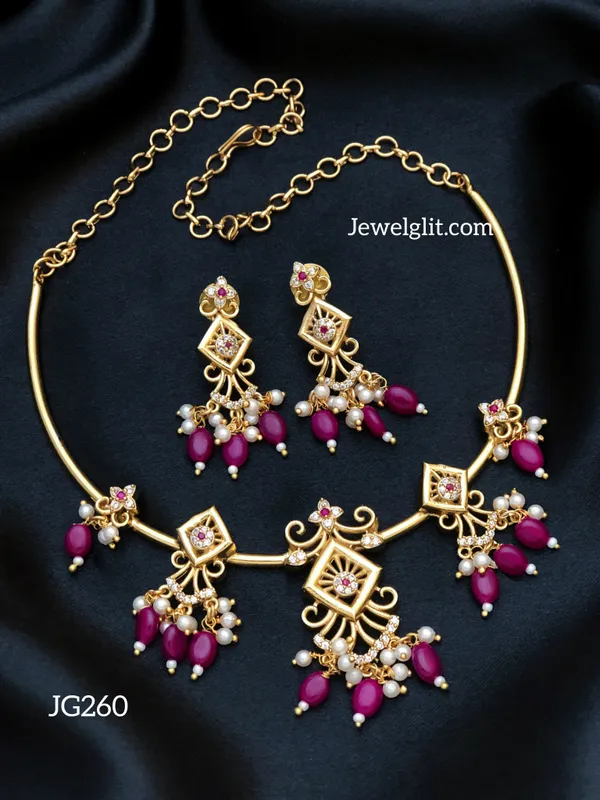 Elegent_AD_Stone_Necklace_With_Earring.