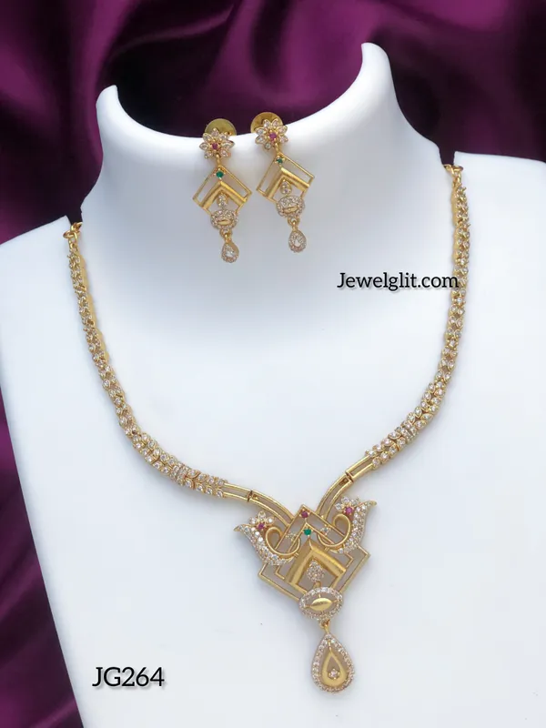Elegent_AD_Stone_Necklace_With_Earring.