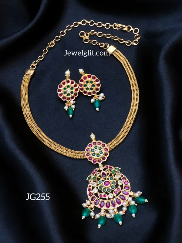 Elegent_AD_Stone_Necklace_With_Earring.