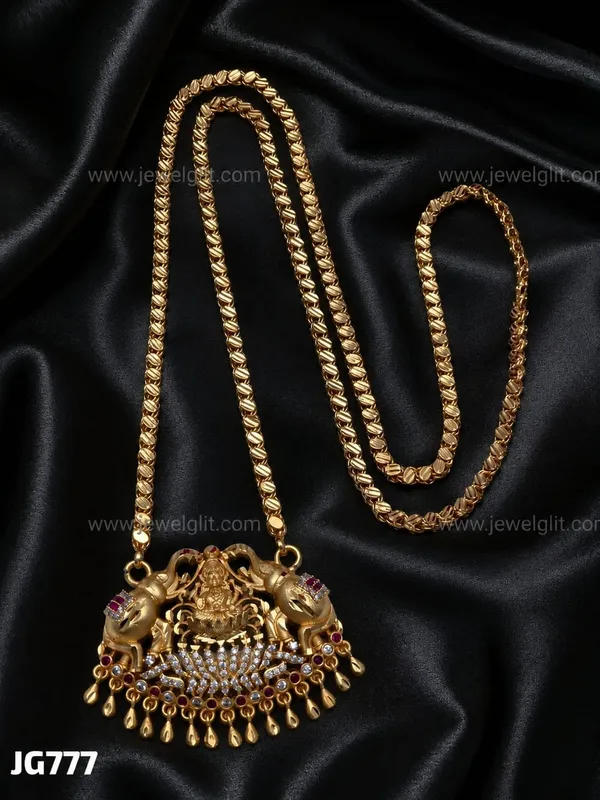 Traditional_Lakshmi_Elephant_Temple_Gold_Plated_Long_pendent_and_chain_with_AD_White_&_Ruby_Stones_for_Women