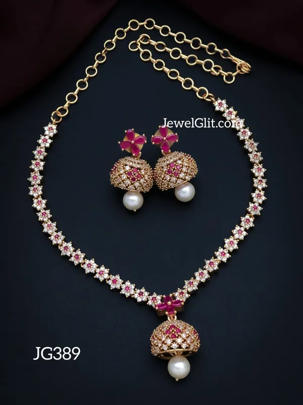 IMITATION_AD_STONE_NECKLACE_WITH_EARRING