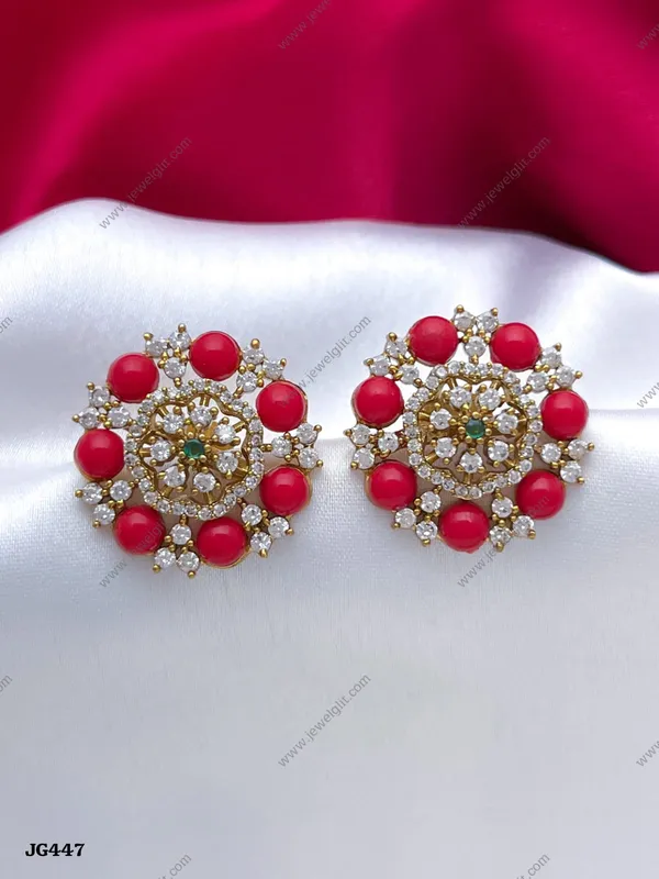IMITATION_RED_PEARL_STUD