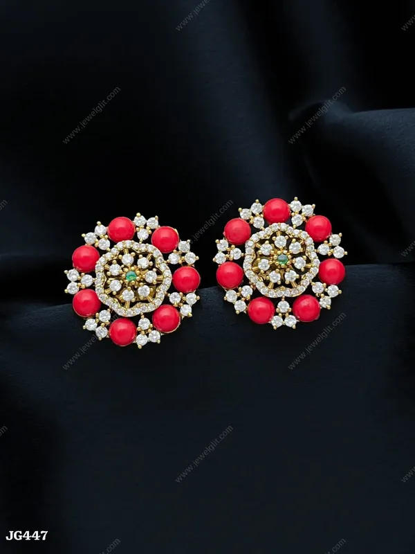 IMITATION_RED_PEARL_STUD