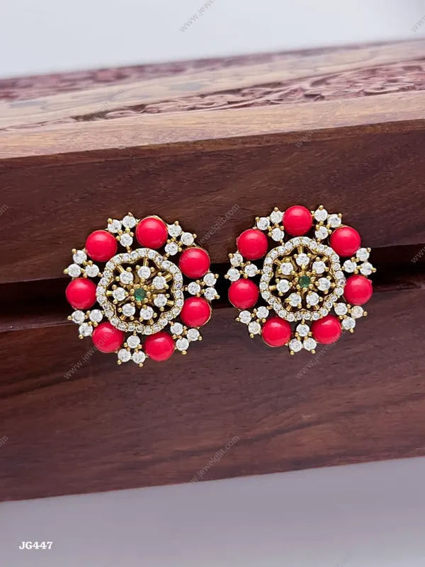 IMITATION_RED_PEARL_STUD