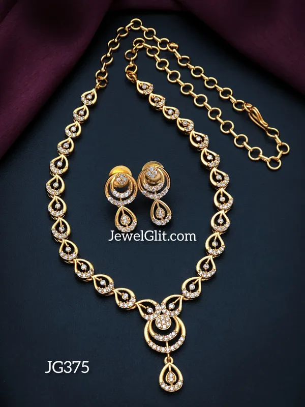 Imitation_AD_Stone_Necklace_With_Earring