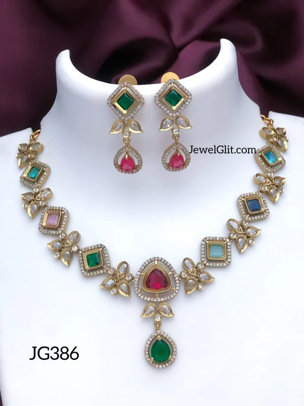 Imitation_AD_Stone_Necklace_With_Earring