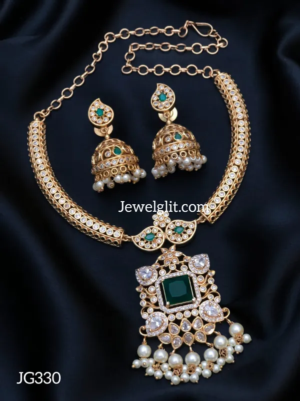 Imitation_AD_Stone_Necklace_With_Earring