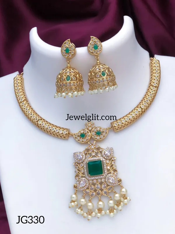 Imitation_AD_Stone_Necklace_With_Earring