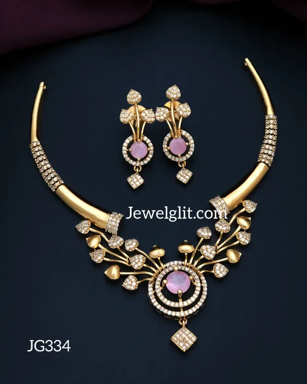 Imitation_AD_Stone_Necklace_With_Earring