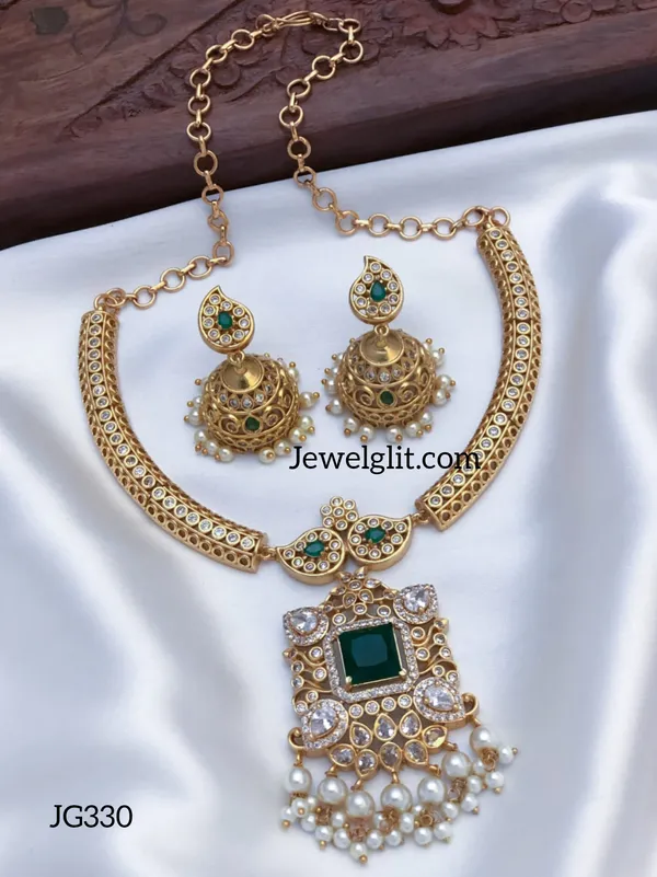 Imitation_AD_Stone_Necklace_With_Earring