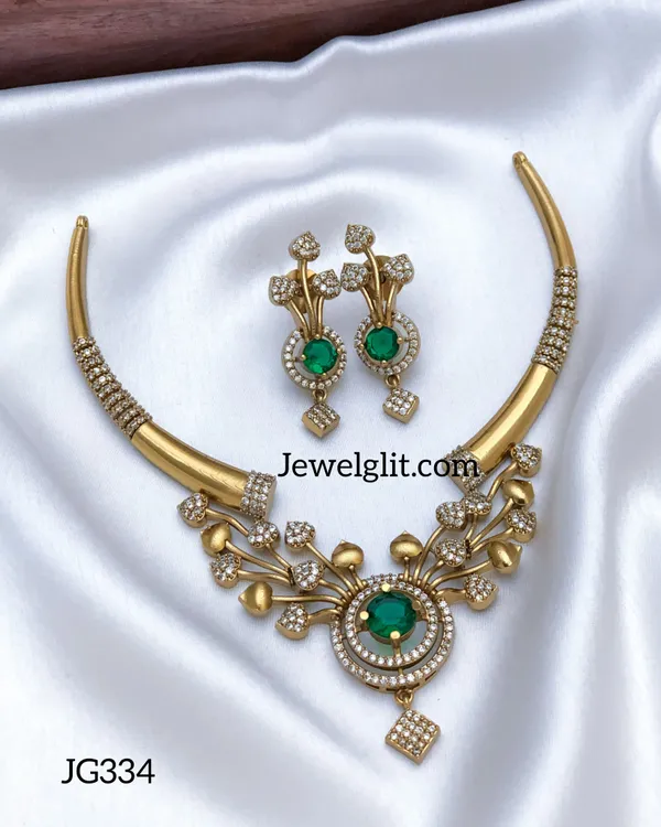 Imitation_AD_Stone_Necklace_With_Earring.