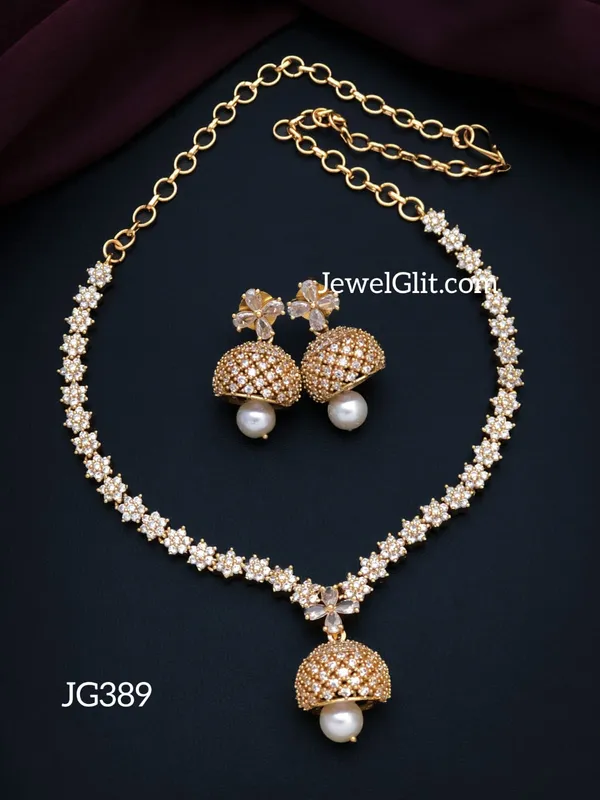 Imitation_AD_Stone_Necklace_With_Earring.