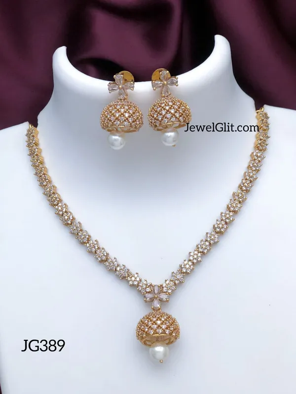 Imitation_AD_Stone_Necklace_With_Earring.