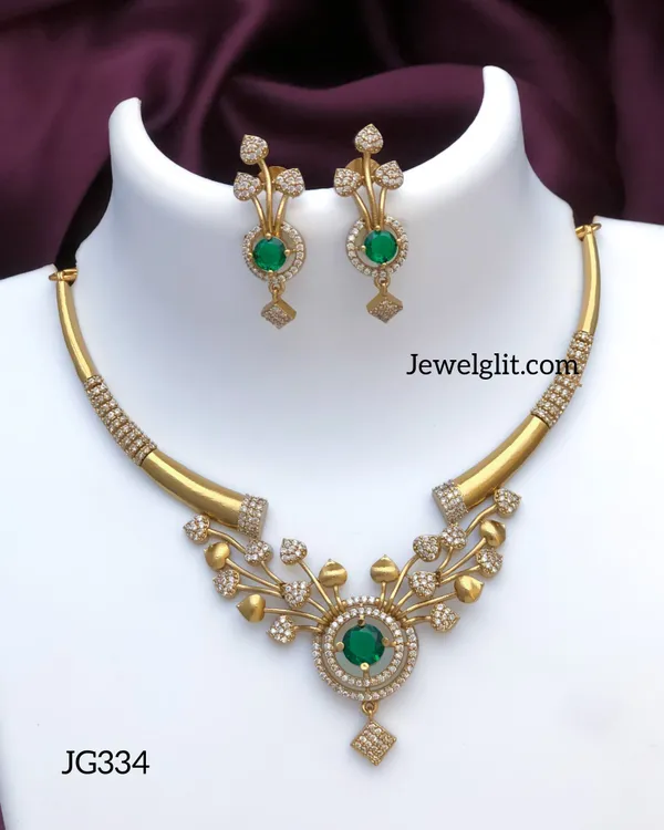 Imitation_AD_Stone_Necklace_With_Earring.