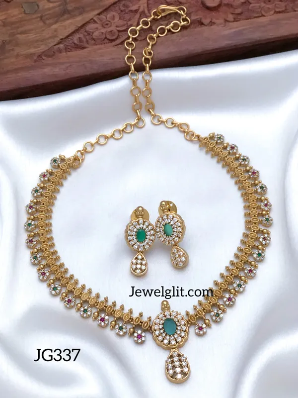 Imitation_AD_Stone_Necklace_With_Earring.