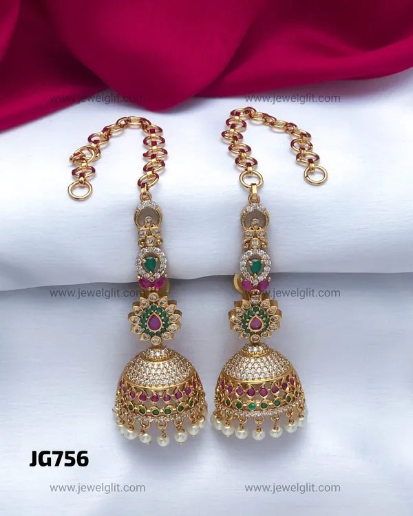 Matte_Gold_Finish_CZ_Stone_&_Pearl_Jhumka_Earrings_for_Women