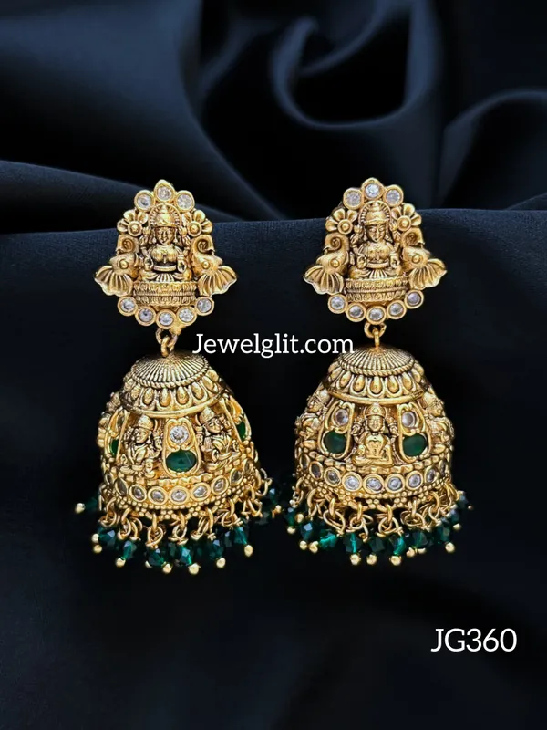 Traditional_AD_Stone_Green_Beads_Jhumka