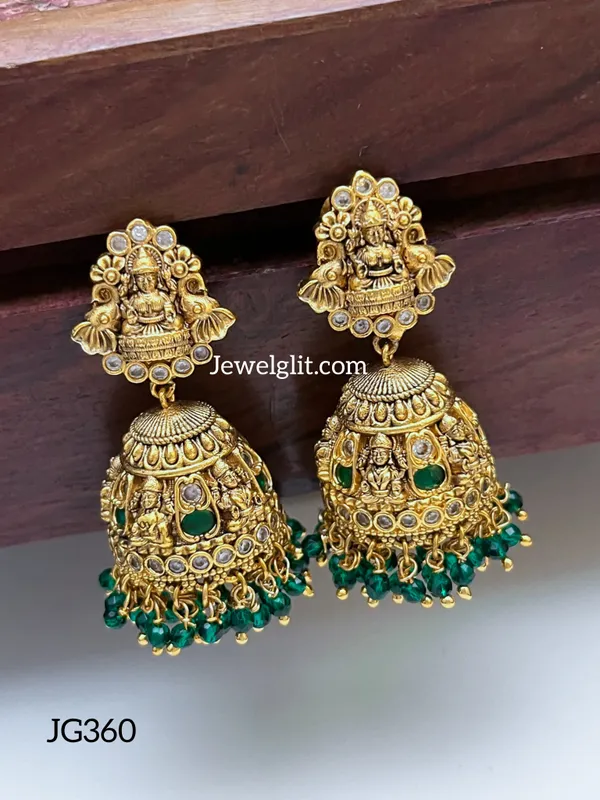 Traditional_AD_Stone_Green_Beads_Jhumka