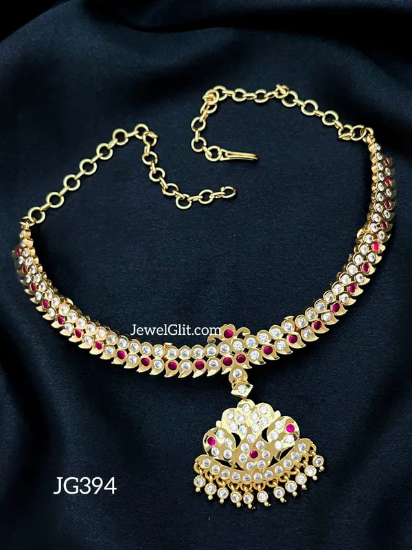 Microplated_Impon_Panchaloha_Stone_Necklace