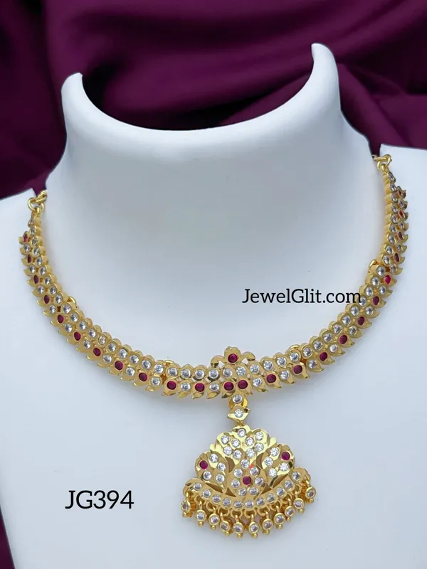 Microplated_Impon_Panchaloha_Stone_Necklace