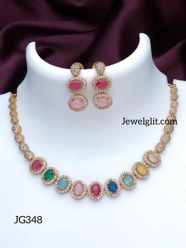 Multicolour_AD_Stone_Necklace_With_Earring.