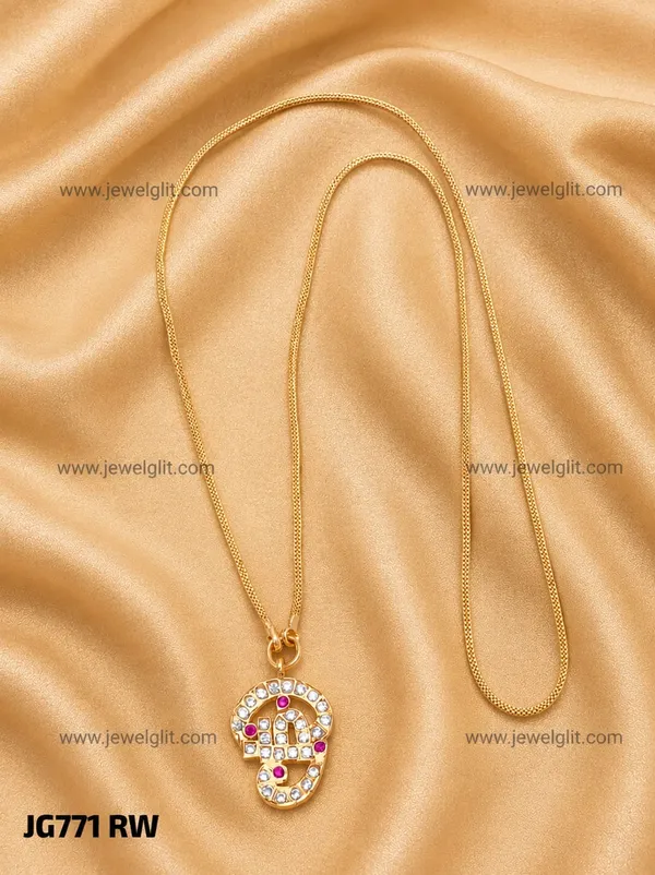PREMIUM_GOLD_PLATED_CZ_STONE_OM_PENDANT_NECKLACE_FOR_WOMEN