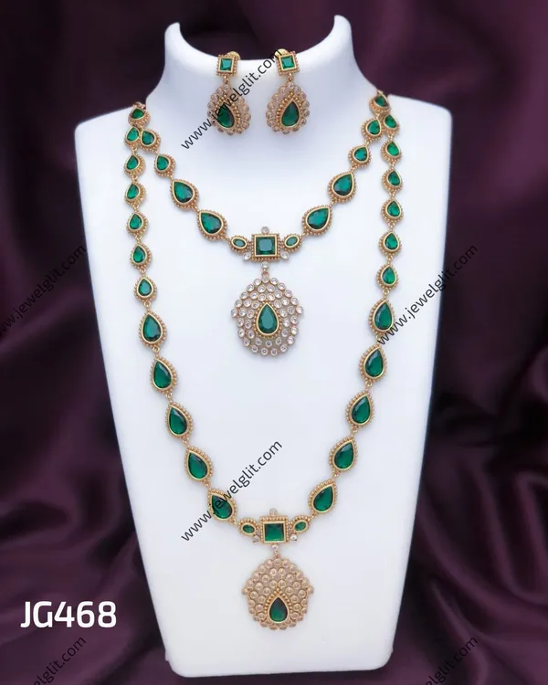PREMIUM_QUALITY_MATTE_FINISH_AD_STONE_LONG_AND_SHORT_HARAM_SET