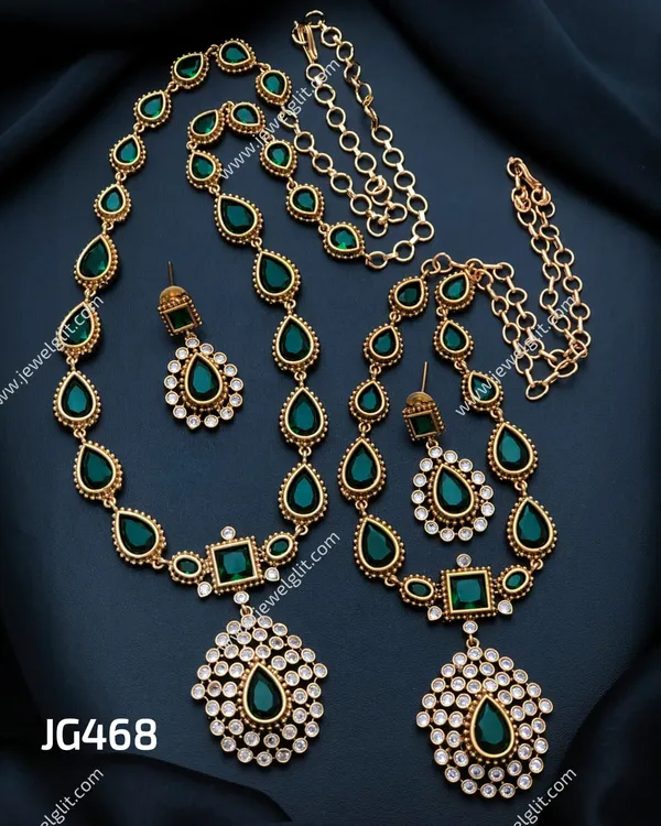 PREMIUM_QUALITY_MATTE_FINISH_AD_STONE_LONG_AND_SHORT_HARAM_SET