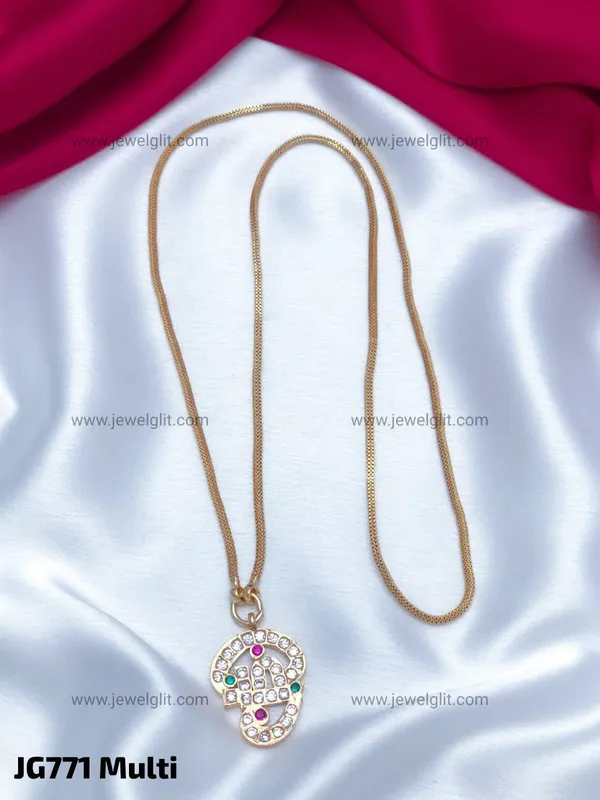 PREMIUM_GOLD_PLATED_CZ_STONE_OM_PENDANT_NECKLACE_FOR_WOMEN