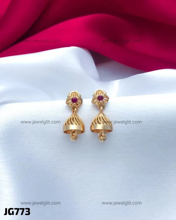 PREMIUM_GOLD_PLATED_TRADITIONAL_MINI_JHUMKA_EARRINGS_FOR_WOMEN_&_GIRLS