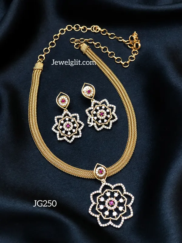 Pretty_AD_Stone_Necklace_With_Earring.