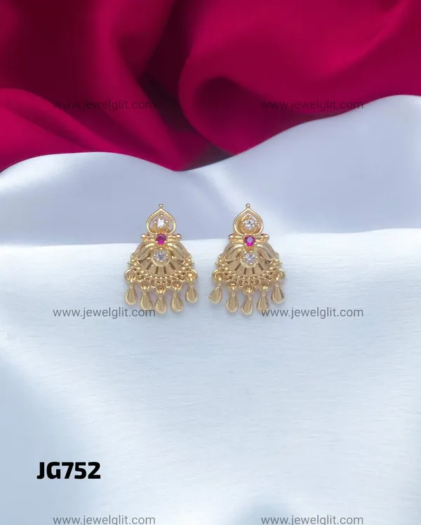 Royal_Gold_Finish_CZ_Stone_Ethnic_Drop_Earrings