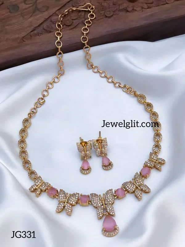 Sparkling_AD_Stone_ButterFly_Necklace_With_Earring.