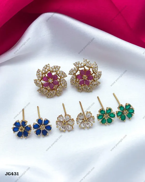 Sparkling_AD_Stone_Changeable_Earring