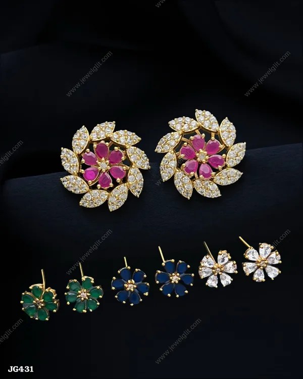 Sparkling_AD_Stone_Changeable_Earring