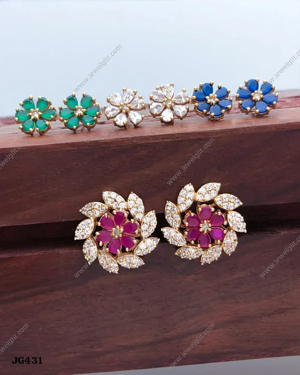 Sparkling_AD_Stone_Changeable_Earring