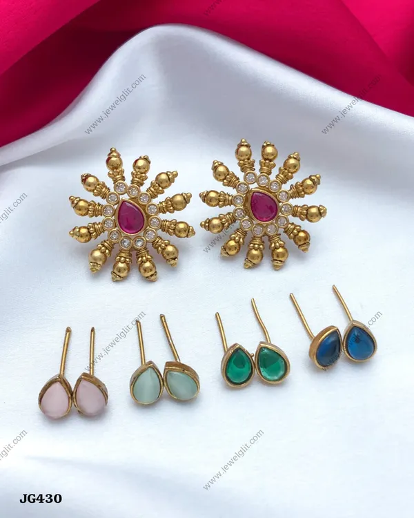 Sparkling_AD_Stone_Chnageable_Earring