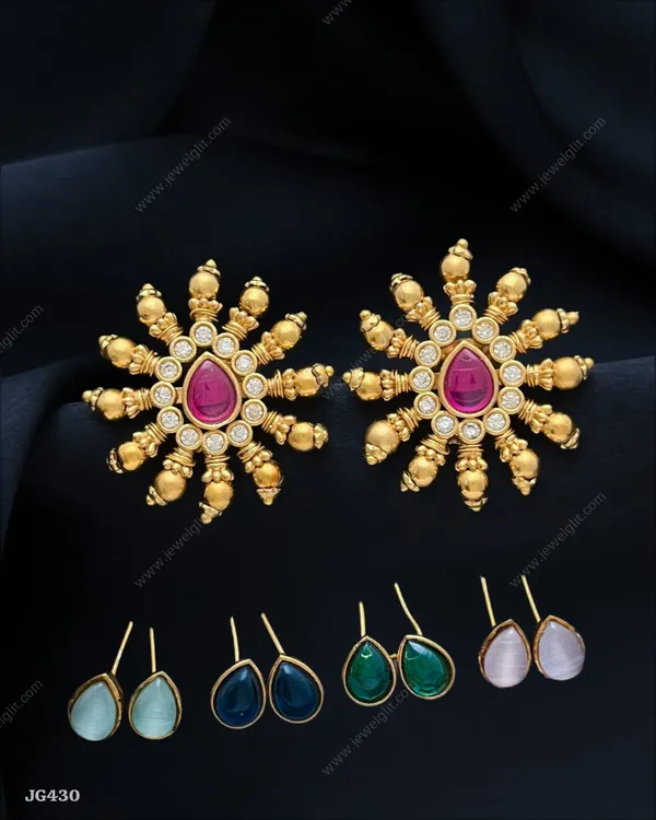 Sparkling_AD_Stone_Chnageable_Earring