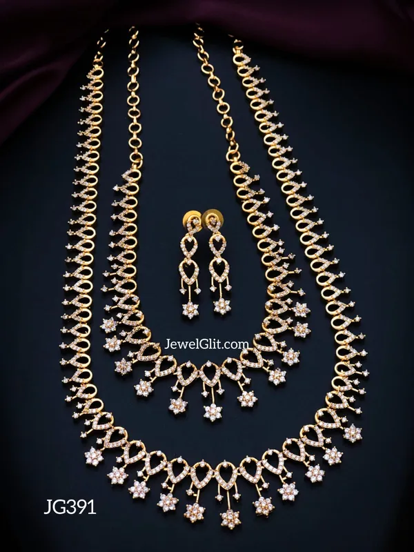 Sparkling_AD_Stone_Long_&_Short_Necklace_With_Earring