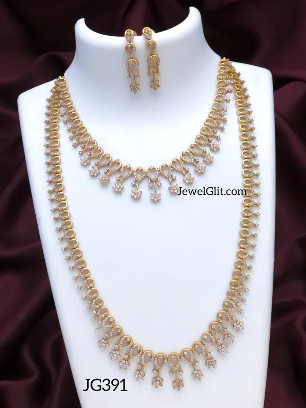 Sparkling_AD_Stone_Long_&_Short_Necklace_With_Earring