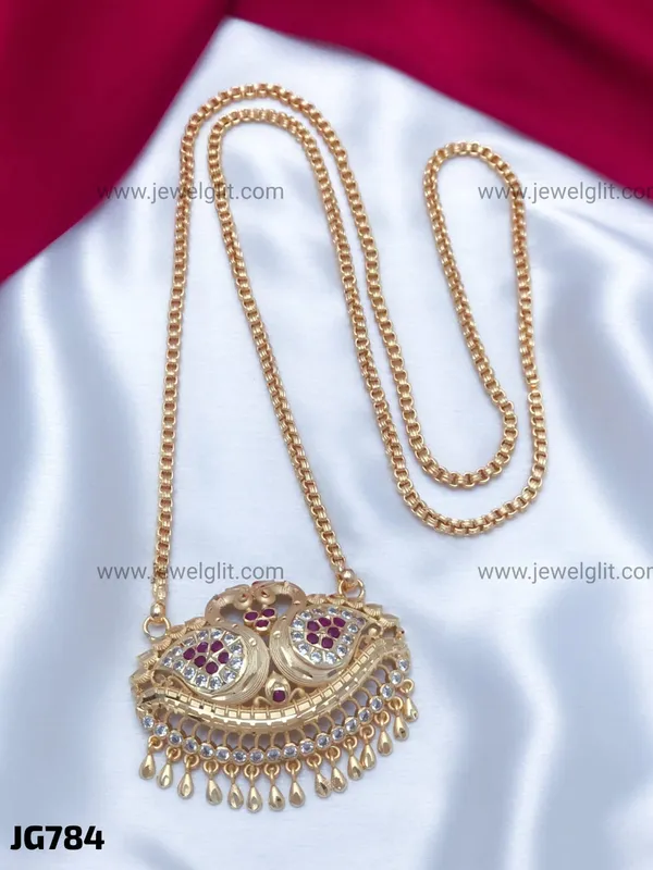 TRADITIONAL_PEACOCK_DESIGN_GOLD-PLATED_LONG_PENDANT_AND_CHAIN_WITH_CZ_&_RUBY_STONES_FOR_WOMEN_&_GIRLS
